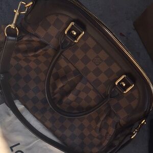 Louis Vuitton Trevi Handbag Damier PM Brown 2 Way Satchel Crossbody